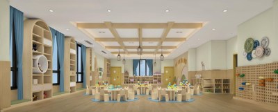 现代幼儿园建构室3D模型下载